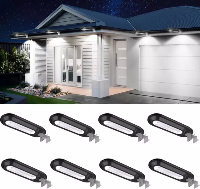 ROSHWEY Solar Outdoor Lights 200LM, 18 LED Gutter Lights Outdoor Waterproof, for