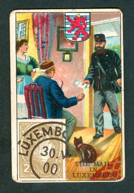 1903 MAIL CARRIER & STAMP Card C19 IMPERIAL Tobacco CANADA ITC Luxembourg
