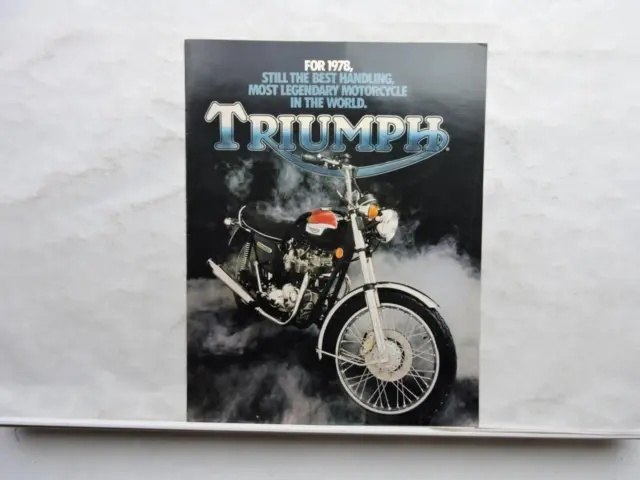 1978 Triumph T140 Bonneville TR7RV Tiger Motorcycle Brochure B12000