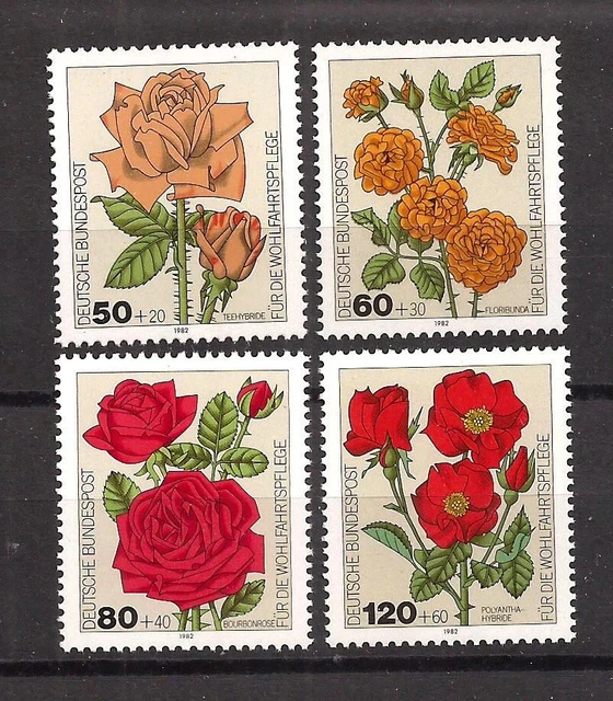 [D8220B] BRD, Germany,  1982 MNH** Roses, Charity Stamps