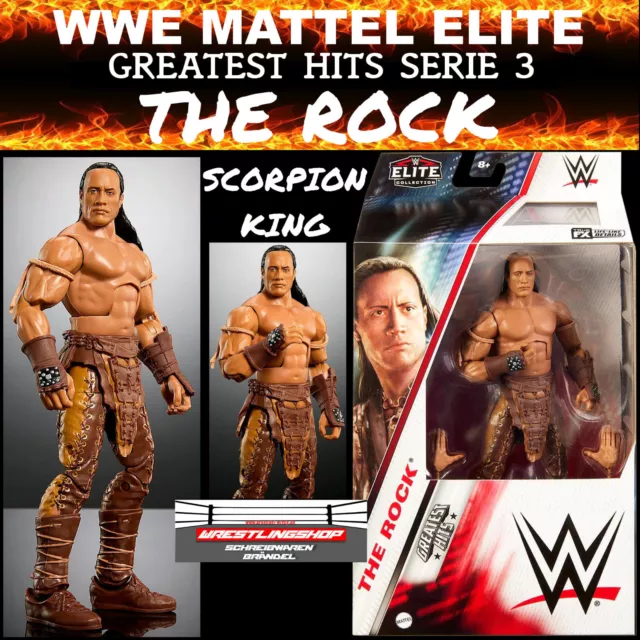 Wwe Mattel Elite  Greatest Hits Serie 3 The Rock Scorpion King Wrestling Figur