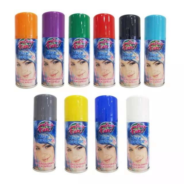 Lacca Spray 100 ml Colorata per Capelli Party Fun Hair Colour Feste Halloween