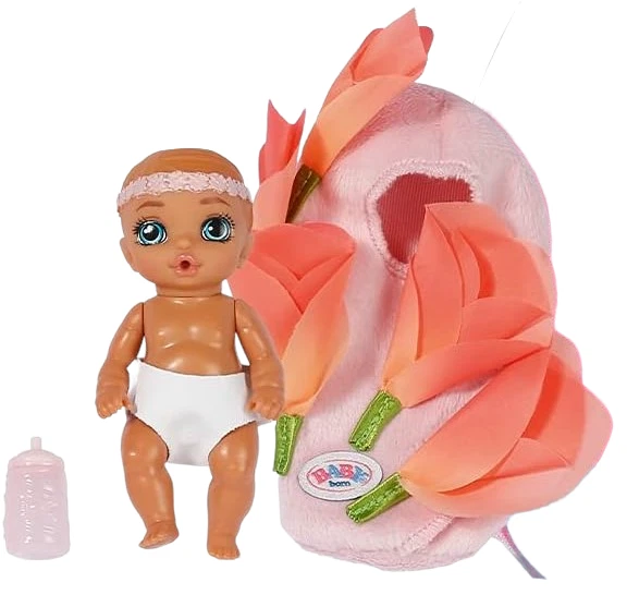 Baby Born Surprise Blooming Babies Miniature 4" Doll w/ Diaper, Bottle & Wrap