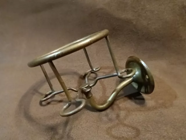 Fantastic 1920's San-O-La Brass Toothbrush / Cup Holder - Bath Accessory