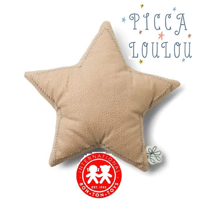 PICCA LOULOU - COJÍN FORMA - ESTRELLA 25 cm - INT. BON TON TOYS - ROSA NUEVO