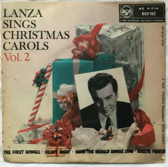 Mario Lanza - Lanza Sings Christmas Carols Vol.2 - RCX-162 - UK 1958 7" EP Vinyl