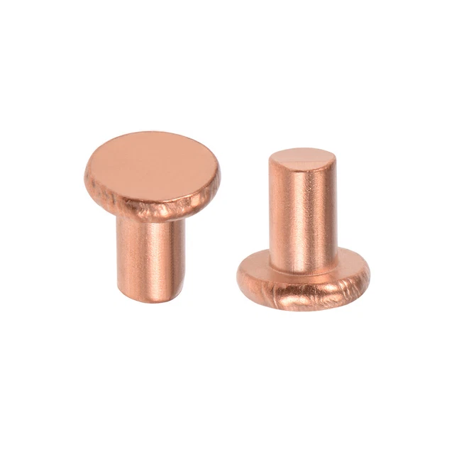 25Pcs 13/64"x5/16" Tête plate Cuivre Rivets solides attaches