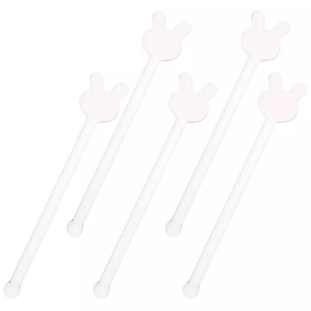 5 Pcs Glass Swizzle Stick Reusable Coffee Stirrers Sticks Cocktails