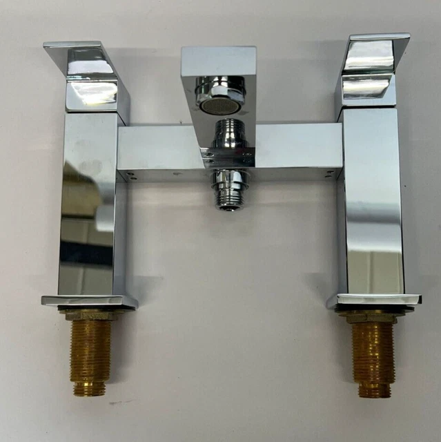 Rubinetto cromato doppia maniglia rubinetto doccia/riempimento bagno 1260600 #27A204