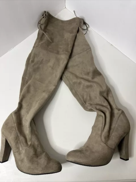 Steve Madden Gorgeous Brown Faux Suede Over The Knee Heeled Boots Size 10 M