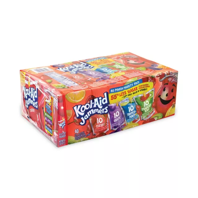 Paquete de variedades Kool-Aid Jammers 40 bolsas. (paquete de 3) A1 2