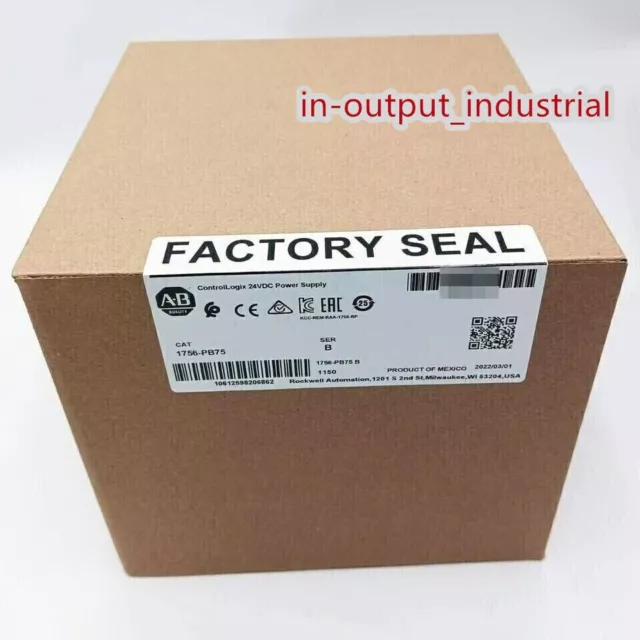 New Factory Sealed AB 1756-PB75 SERB ControlLogix 24V DC Power Supply 1pcs