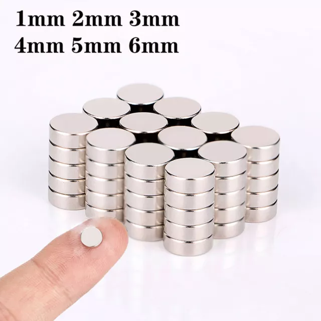 Tiny Neodymium Disc Magnets 2mm 3mm 4mm 5mm 6mm N35 Small Strong