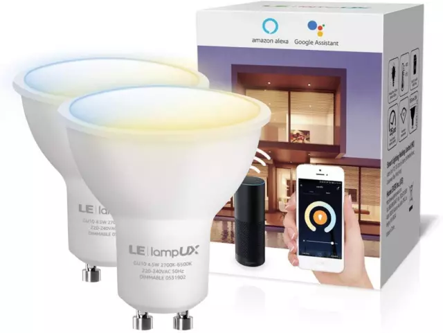 Lampadina LED GU10 Wifi Intelligente, Smart Lampadine Compatibile Con Alexa E Go