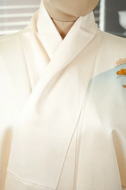 Dear Vanilla Japanese Silk Kimono Women's Robe Gown Authentic Japan Vintage Mint 3