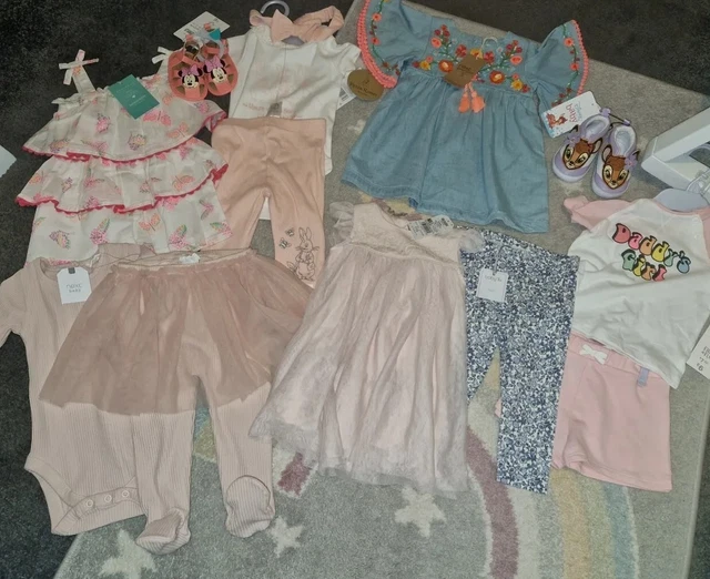 Large baby girls 6-9 months clothes bundle all brand new with tags Monsoon, Next