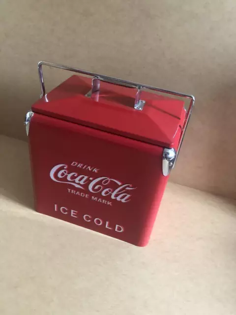 Coca Cola glacière rouge pique-nique rangement boîte en fer blanc... 2