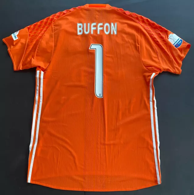 Buffon Juventus TRIKOT Weg Match Issued Super Cup Doha 2016 Vs Mailand