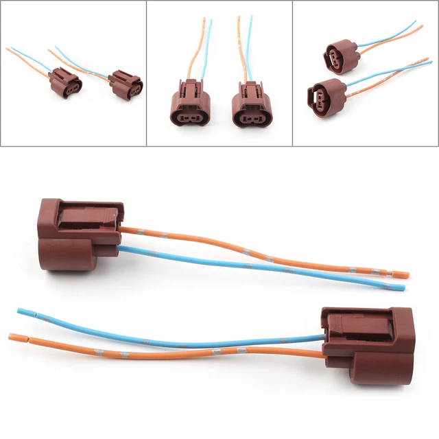 Wire Pigtail Female U 9006 HB4 Two Harness Fog Light Socket Connector Bulb US