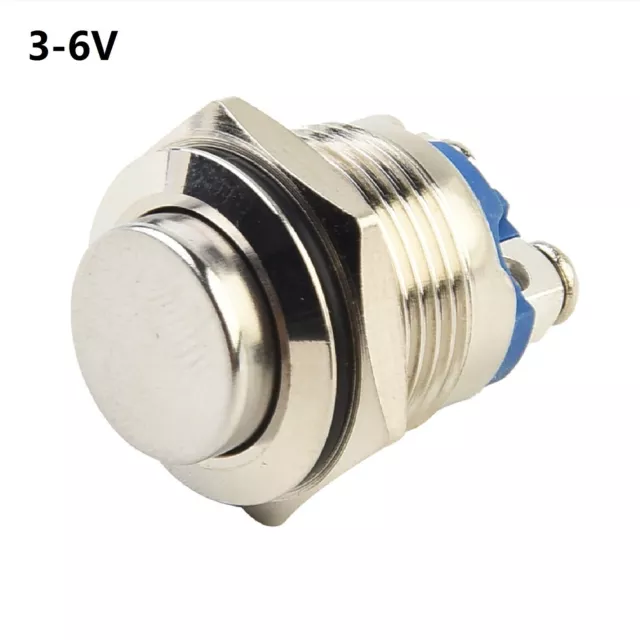 Compact Design 16mm Space Saving Button Switch Metal Moment