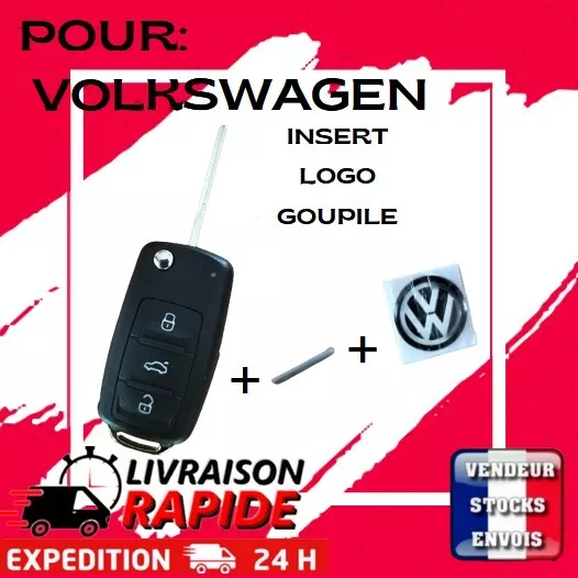 2 X Coque Clé Volkswagen 3 Bouton VW Golf 4 & 5 Jetta Bora Passat Sharan  Polo