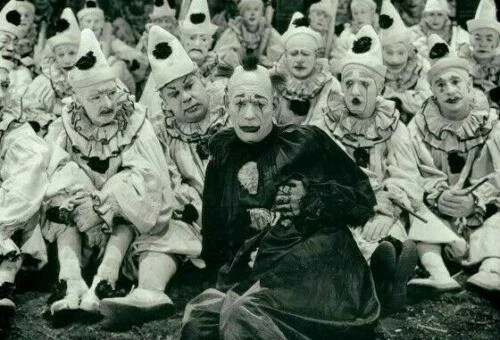 Antique Circus Clown Photo 840b Odd Strange & Bizarre