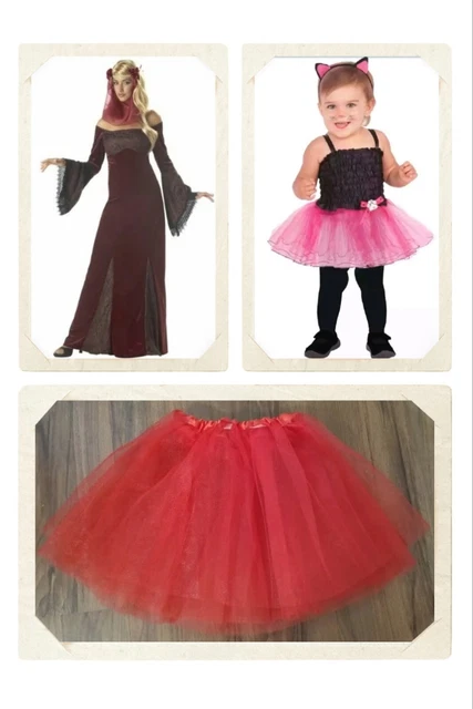 Lot 3 NEW Costumes- Renaissance Maiden (juniors,) Cat (infant,) Red Tutu (kids)