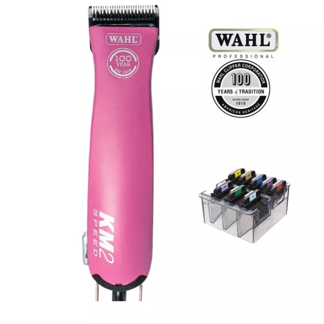 Hunde Schermaschine Wahl Profiline KM2 + 8 Metallaufsätze. 2 Speed, 45 Watt