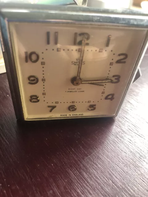 Vintage Smiths De Luxe Travel Alarm Clock