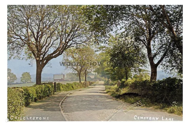 ptc6860 - Yorks - An early view along Cemetery Lane in Crigglestone - print 6x4