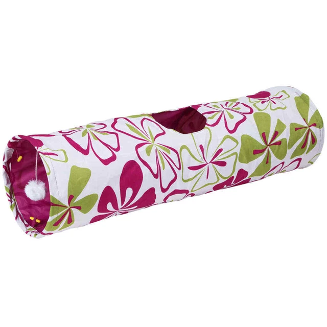 Kerbl tunnel gatto tubo gioco gatto tunnel gioco gatto fiore 25 x 90 cm 82638 Ke