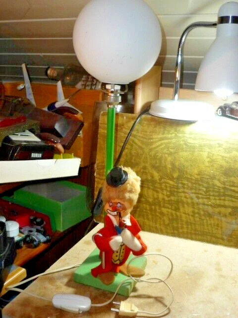 Ancien Jouet Mécanique – Clown De Cirque Automate, Vintage