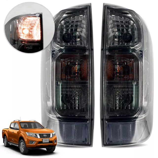 Par de luces traseras lentes de humo para Nissan Navara Np300 D23 4x4 '15'19