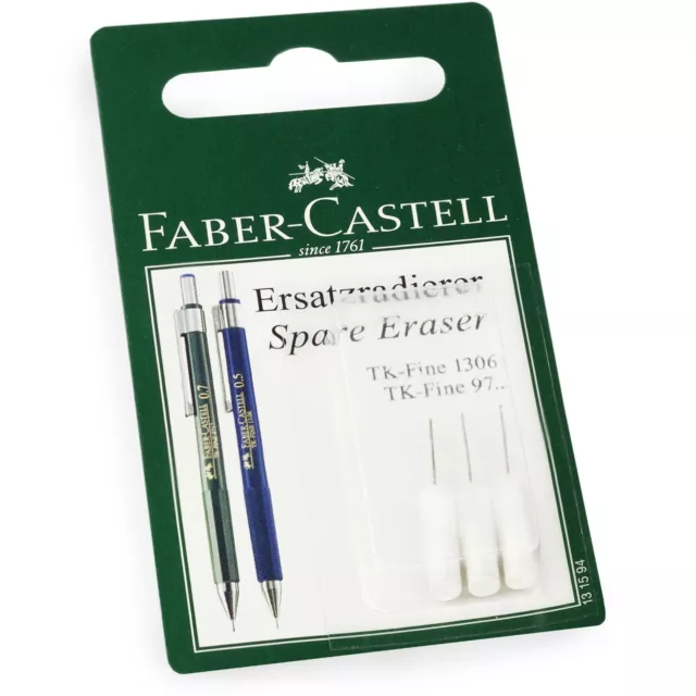 Faber-Castell Tk-Fine de Rechange Gomme Caoutchouc Recharges - Blanc - Paquet