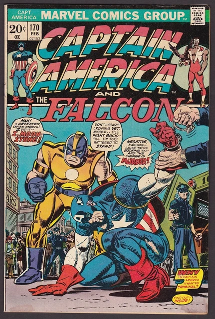 Marvel Comics - Captain America - #170 Feb. 1974 - Bronze Age - 1st Moonstone