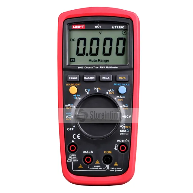UNI-T UT139C True RMS Digital Multimeter Messgerät Amperemeter Voltmeter MT QW1X