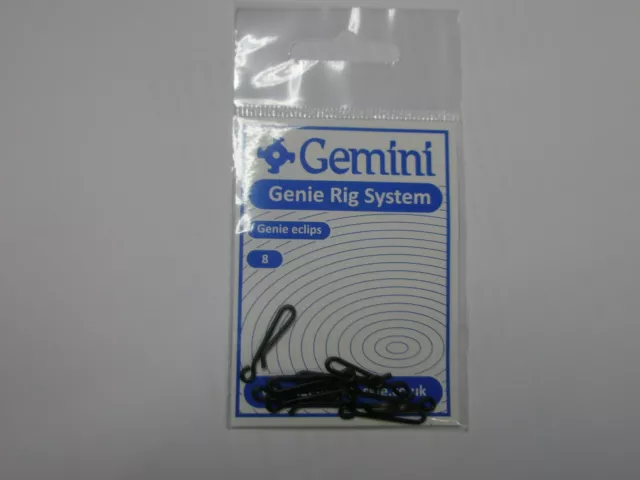 Gemini Genie E-Clips Noir 8pcs Mer Pêche Matériel