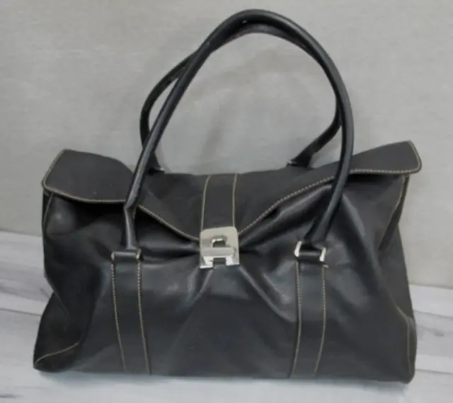Large Prada Black Leather Tote Bag Purse - 20"w x 6"d x 12"h