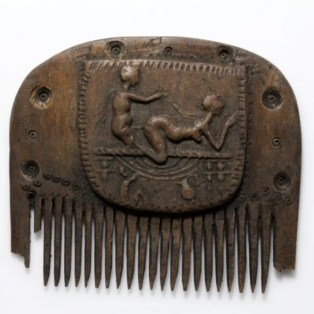 Ancient Roman mammoth b0ne comb-with erotic depiction-circa 200-300 A.D