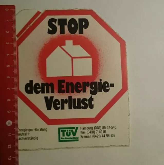 Aufkleber/Sticker: Stop Dem energieverlust Tüv Norddeutschland (30101667)