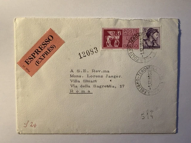 Was Kostet Ein Brief Nach Italien ITALIEN EXPRESS BRIEF nach Rom. Los 6905. schoeniger-notgeld EUR 3,92