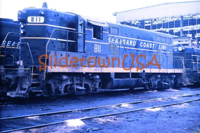 Vtg 1969 Train Slide 811 Seaboard Coast Line Engine X3D157
