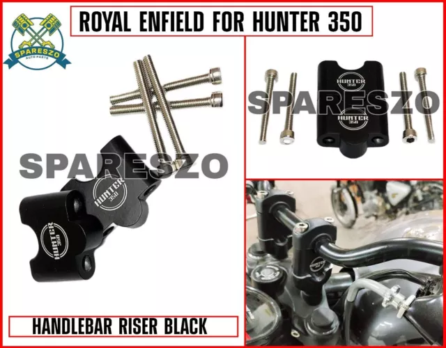 Royal Enfield 100% genuino "ELEVADOR DE MANILLAR NEGRO" para Hunter 350