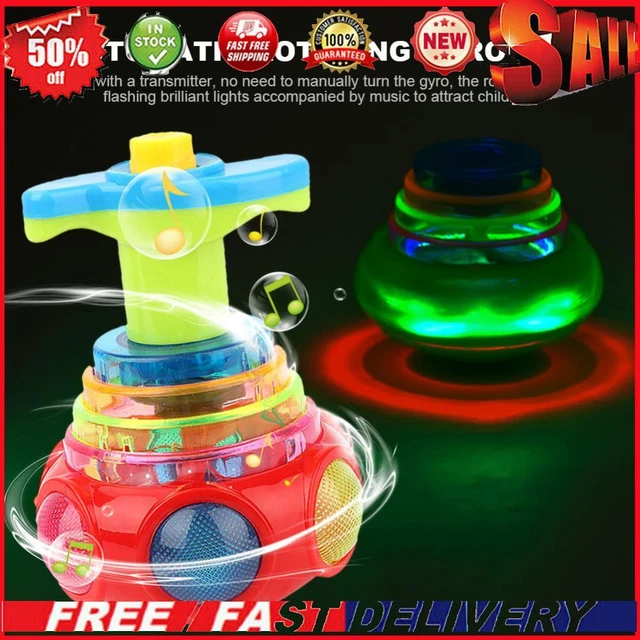 Colorful Flashing Rotating Toy Safe Music Spinning Top Toys for Kids Party Gifts