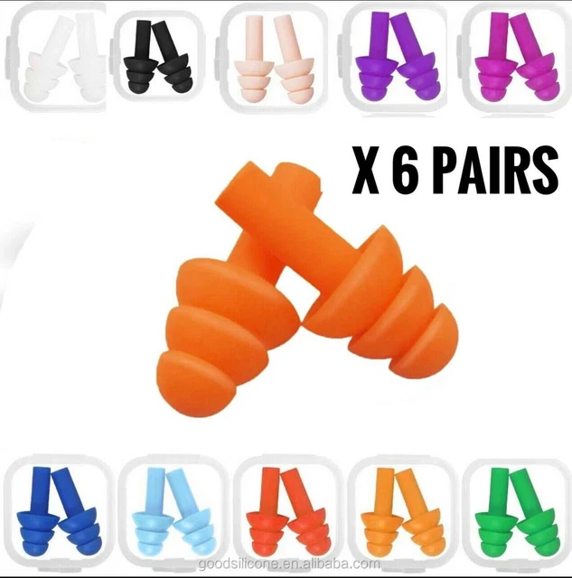 Sleep Bliss tappi per orecchie morbidi in silicone 6 paia in astuccio tappi per orecchie antirumore