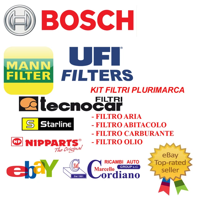 KIT TAGLIANDO 3 FILTRI+ LITRI 7 TOTAL 10W40 MITSUBISHI L200 2.5 TD 4WD - 10
