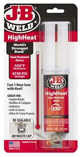 High Heat Epoxy Syringe, Dark Grey