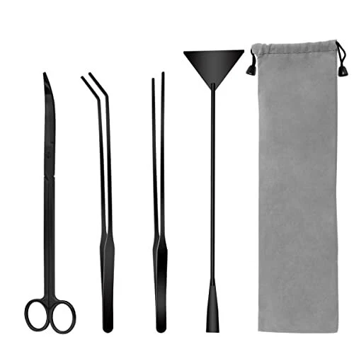 Aquarium Aquascape Tools Kit, 4 in 1 Anti-Rust Aquatic Plant Aquascaping Tool...