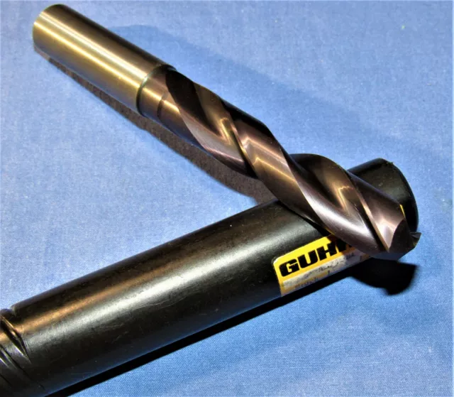 New GUHRING 15mm (0.590") X 140* Carbide Drill Nano-FIREX Coated 3