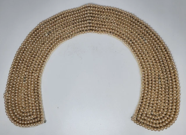 Vintage Faux Pearl Beaded Collar - Hand Made JAPAN